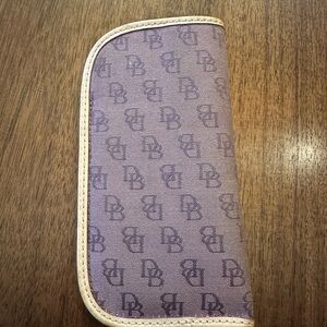 Vintage Dooney & Bourke Purple/Burgundy Monogram Wallet